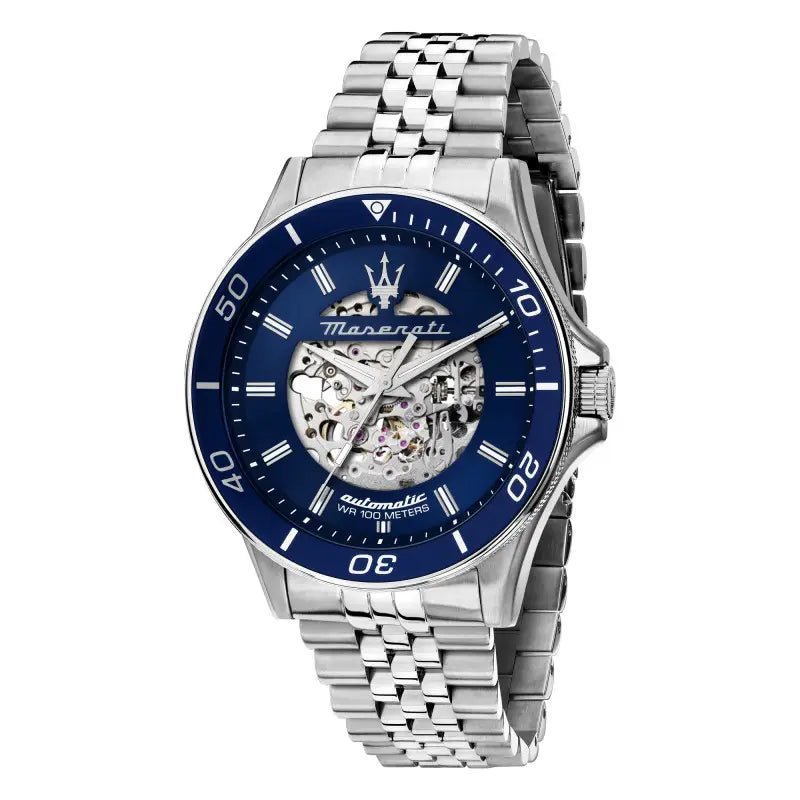 Montre Maserati Sfida Automatique acier bleue - Maserati - Bijouterie TAMARA