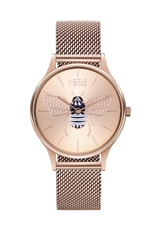 Montre Nicole VIENNA Mesh Queens Rose Gold NV00100050 - Nicole Vienna - Bijouterie TAMARA