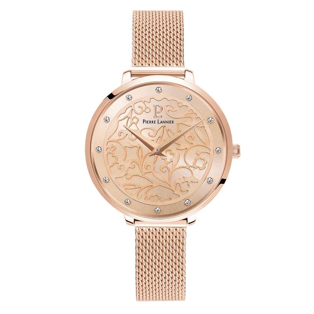 Montre Pierre Lannier Eolia Maille milanaisie Rose dorée - Pierre Lannier - Bijouterie TAMARA