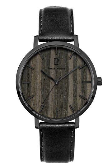 Montre Pierre Lannier Nature Cuir Noir - Pierre Lannier - Bijouterie TAMARA