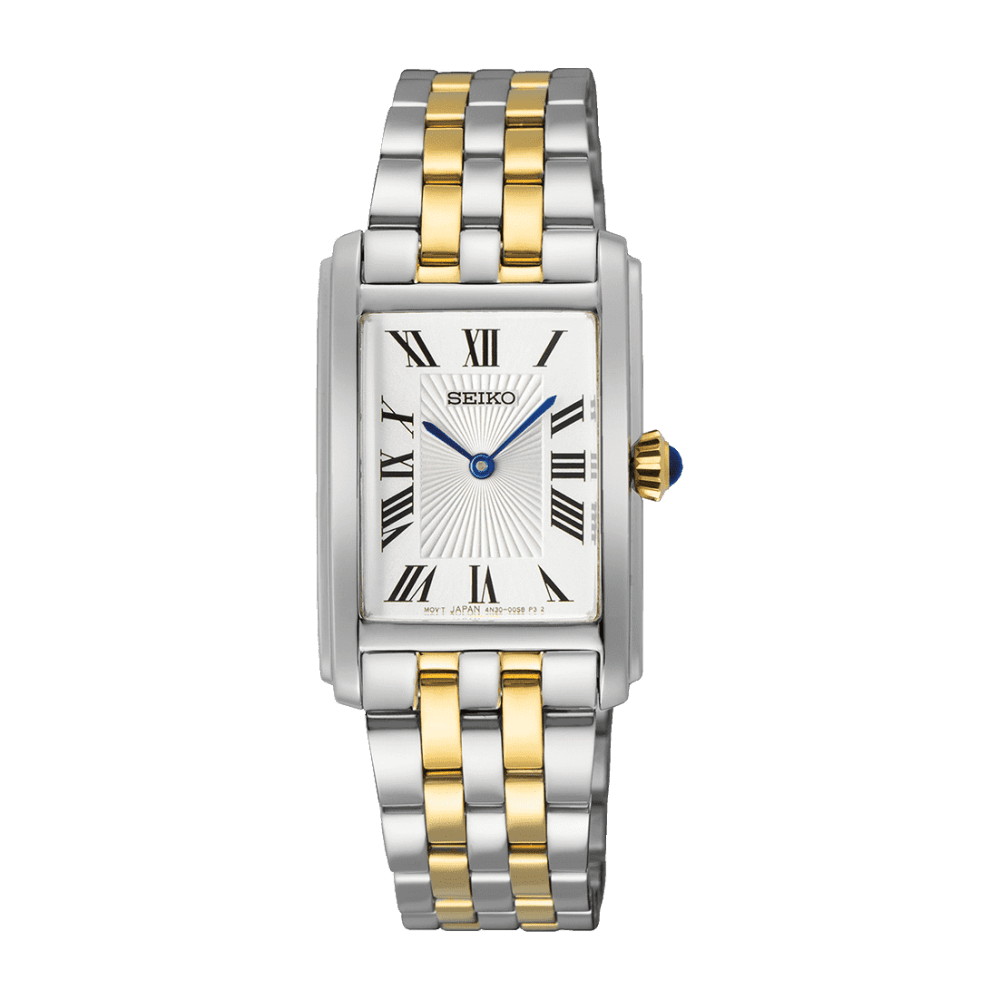 Montre SEIKO Classique Femme Acier bicolore rectangulaire - Seiko - Bijouterie TAMARA