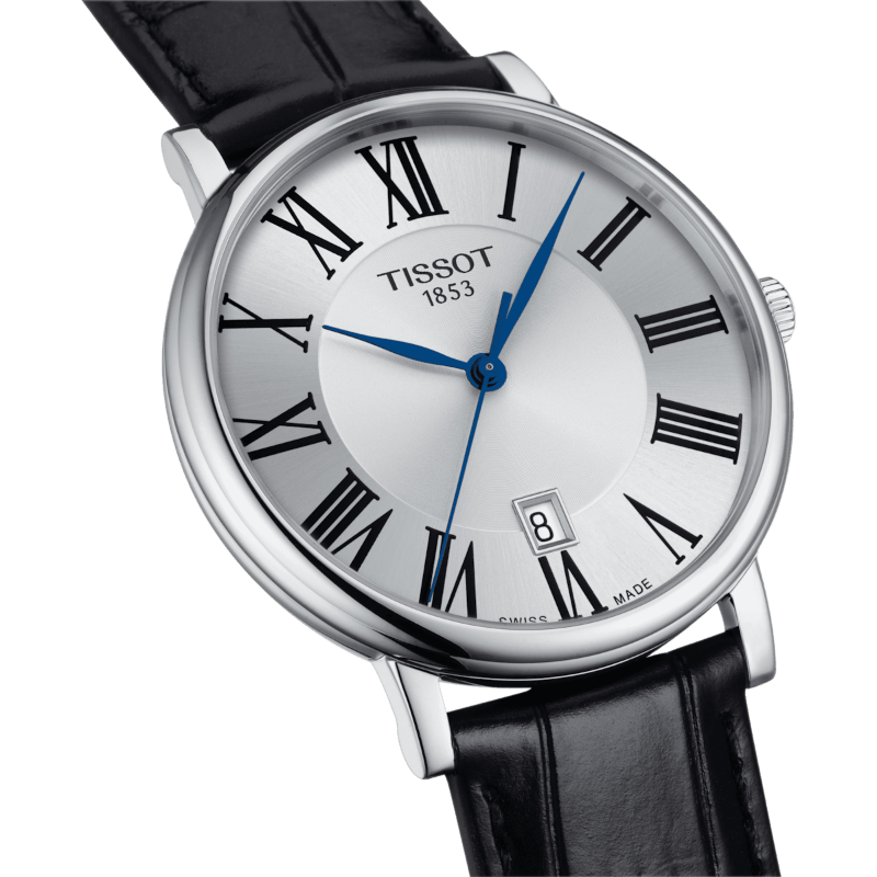 Montre TISSOT Carson Premium Acier Cuir Noir - Tissot - Bijouterie TAMARA