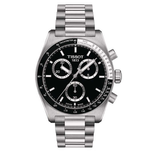 Montre TISSOT PR516 Chrono Acier Noir - Tissot - Bijouterie TAMARA