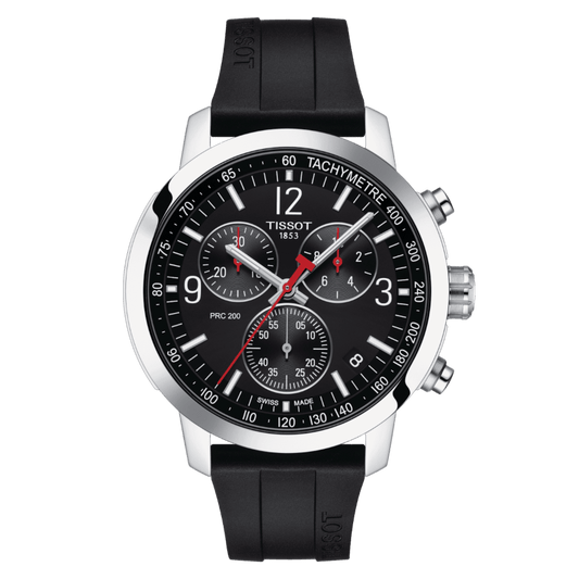 Montre TISSOT PRC 200 Chronographe Noir Silicone noir - Tissot - Bijouterie TAMARA