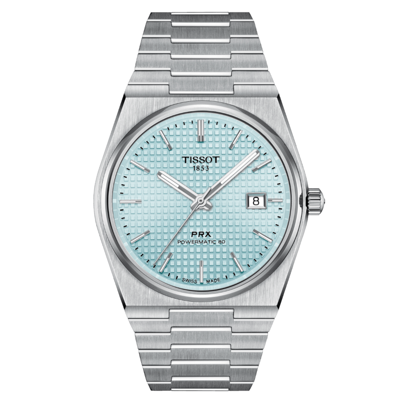 Montre TISSOT PRX Auto Acier Bleu ciel 40mm - Tissot - Bijouterie TAMARA