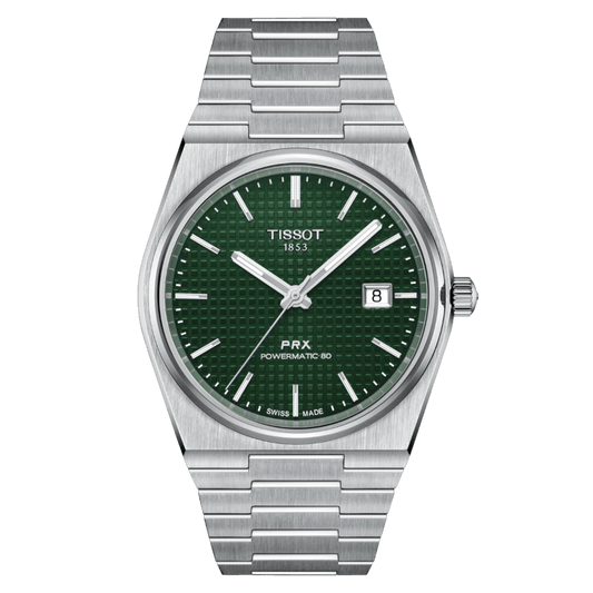 Montre TISSOT PRX Auto Acier Vert 40mm - Tissot - Bijouterie TAMARA