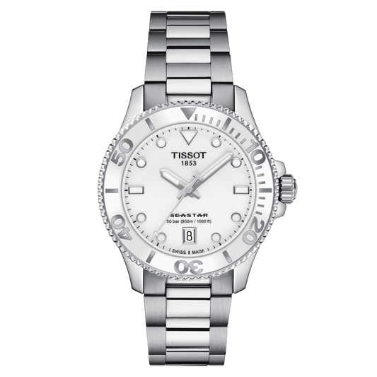 Montre TISSOT SEASTAR 1000 36mm Blanc - Tissot - Bijouterie TAMARA