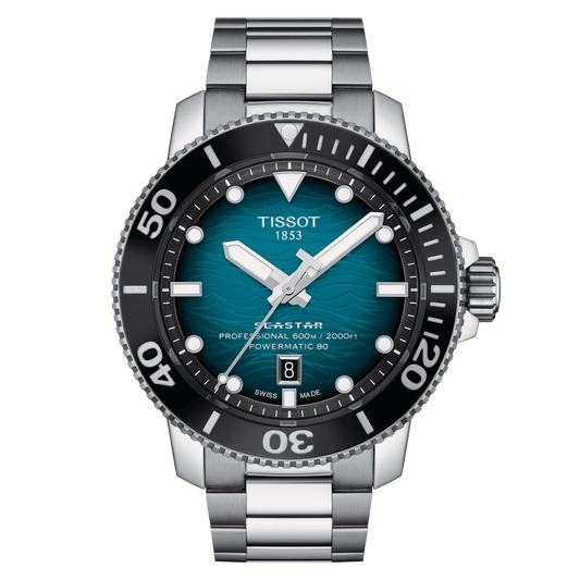 Montre TISSOT Seastar 2000 Auto Acier Bleu Emeraude - Tissot - Bijouterie TAMARA