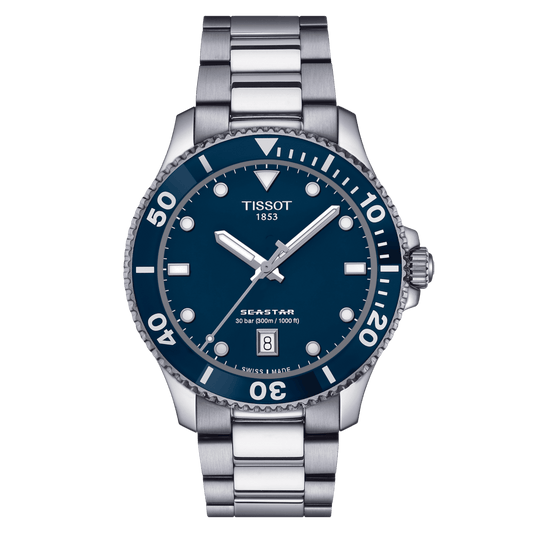 Montre TISSOT Seastar Acier Bleu - Tissot - Bijouterie TAMARA