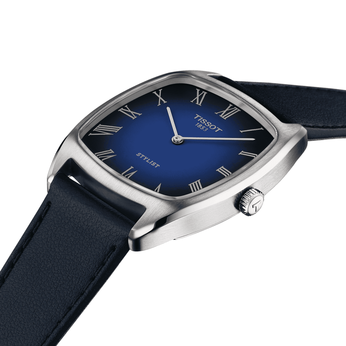 Montre TISSOT STYLIST Bleue Acier cuir bleu - Tissot - Bijouterie TAMARA