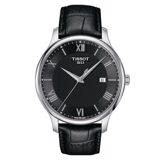 Montre TISSOT Tradition cuir noir - Tissot - Bijouterie TAMARA